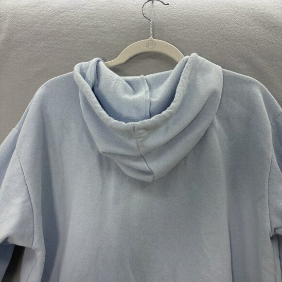 STITCH Disney Ohana Lilo & Stitch Light BLUE Hoodie Zip‎ Jacket SZ Medium Casual - Picture 7 of 13